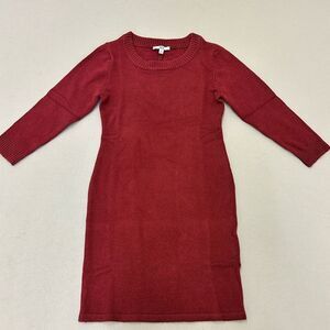 Jack by BB Dakota Red Mini Sheath Dress with Crew Neck